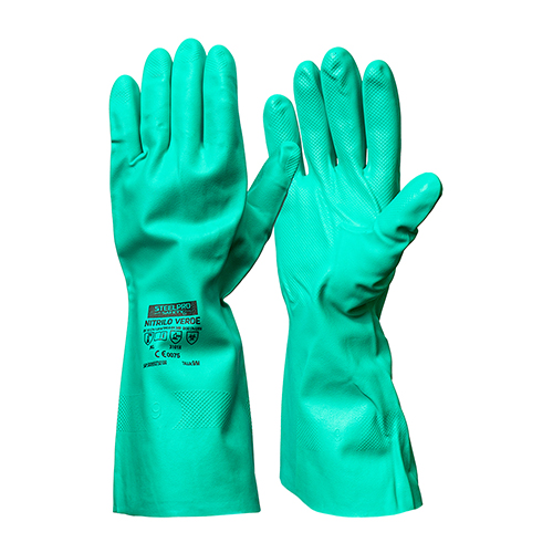 Guante Nitrilo Flocado Verde